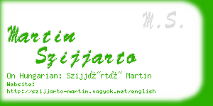 martin szijjarto business card